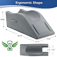 Vista 5 de Leg Elevation Pillow for After Surgery, Injury, or Rest, Ankle Fixation Leg Pillow, Supportive Memory Foam Wedge Pillow for Legs Pain Relief with