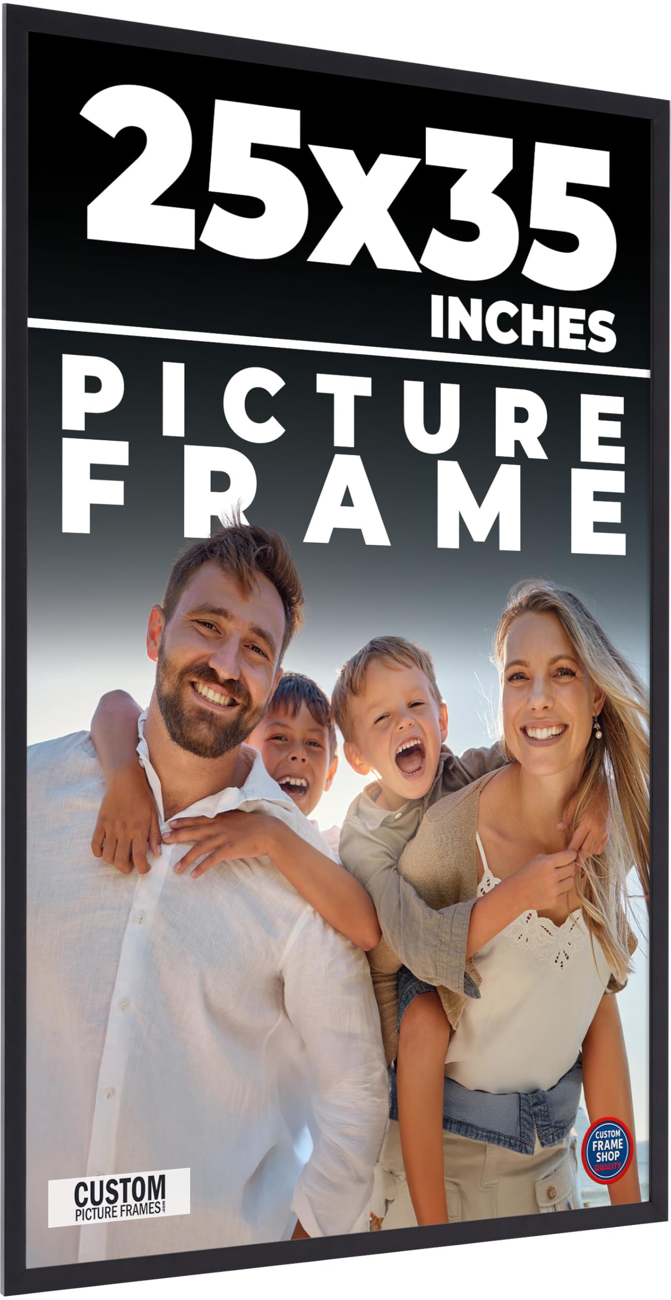 Amazon.com - 25x35 Frame Black Real Wood Picture Frame Width 0.75