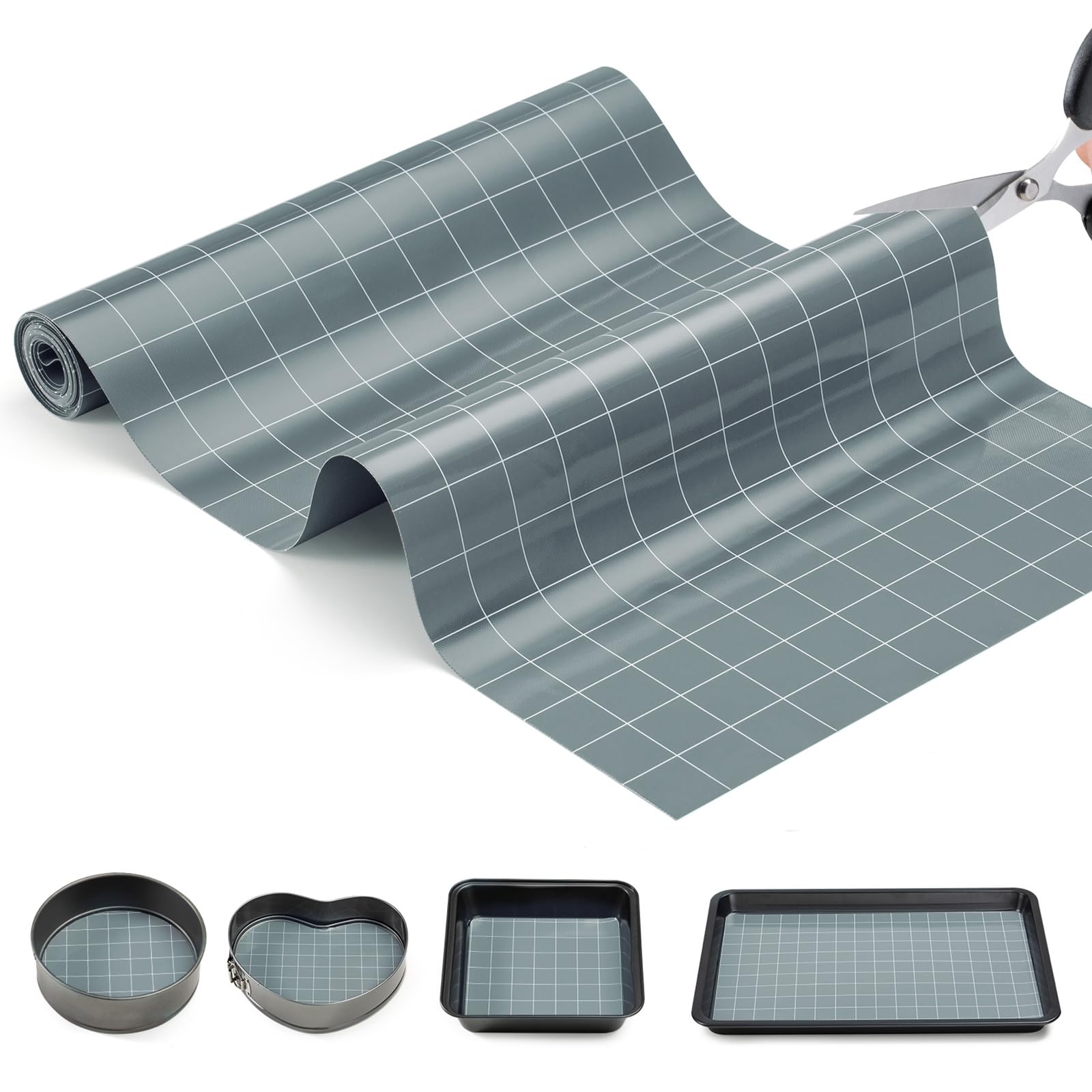 Silicone Baking Mat Roll,16IN*5.25FT Non Stick Heat Resistant Baking Mats,No Slip Reusable Freeze Dryer Mat,Pastry Mat,Countertop Mat