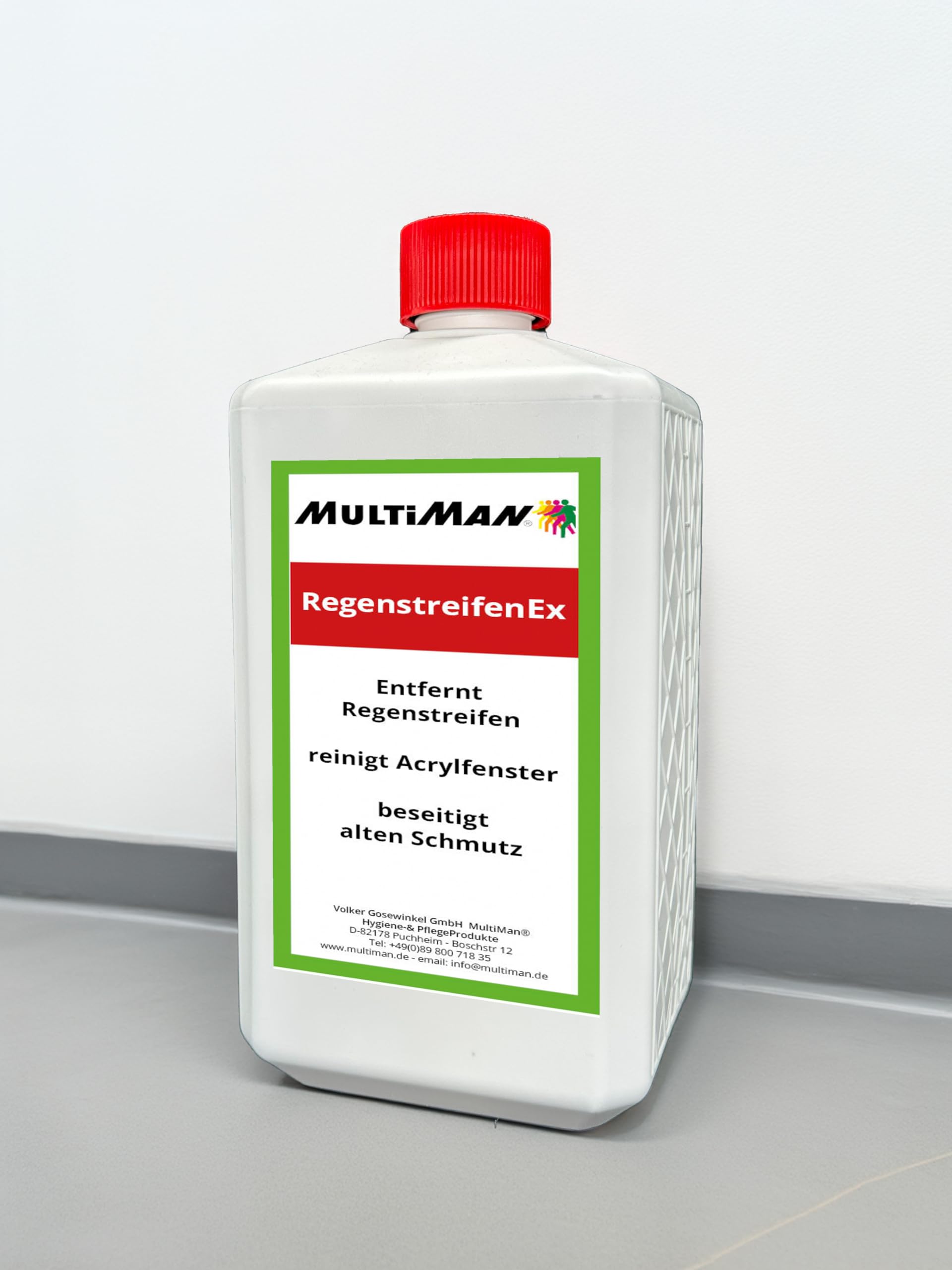 MultiMan RegenstreifenEx - 1l - Beseitigt Regenstreifen von Lack- und Kunststoffoberflächen