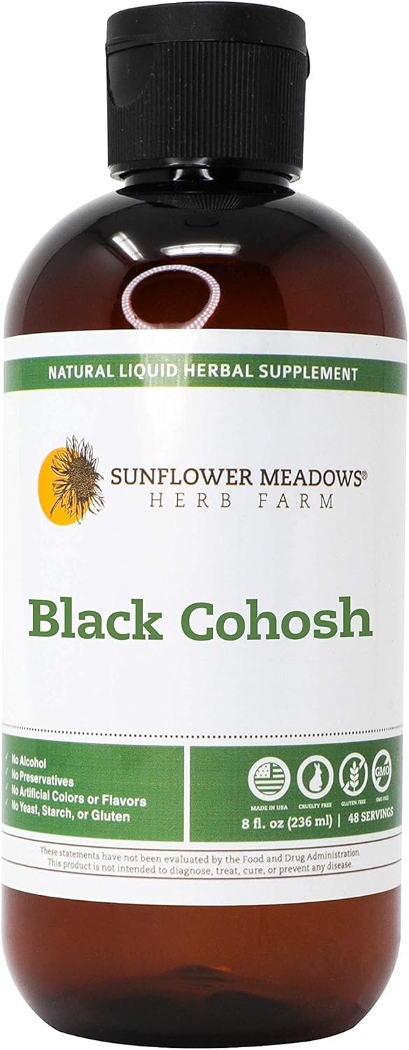 Black Cohosh Liquid Herbal Supplement - 8oz- Alcohol-Free, Non-GMO, Made with Organic Ingredients