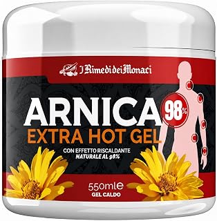 ARNICA SUPREMA GEL 98% SUPER RISCALDANTE – Formula Potenziata con Arnica Montana, Artiglio del Diavolo e Canfora – Sollievo per Muscoli e Articolazioni – Crema Riscaldante, Extra Forte – 550ml