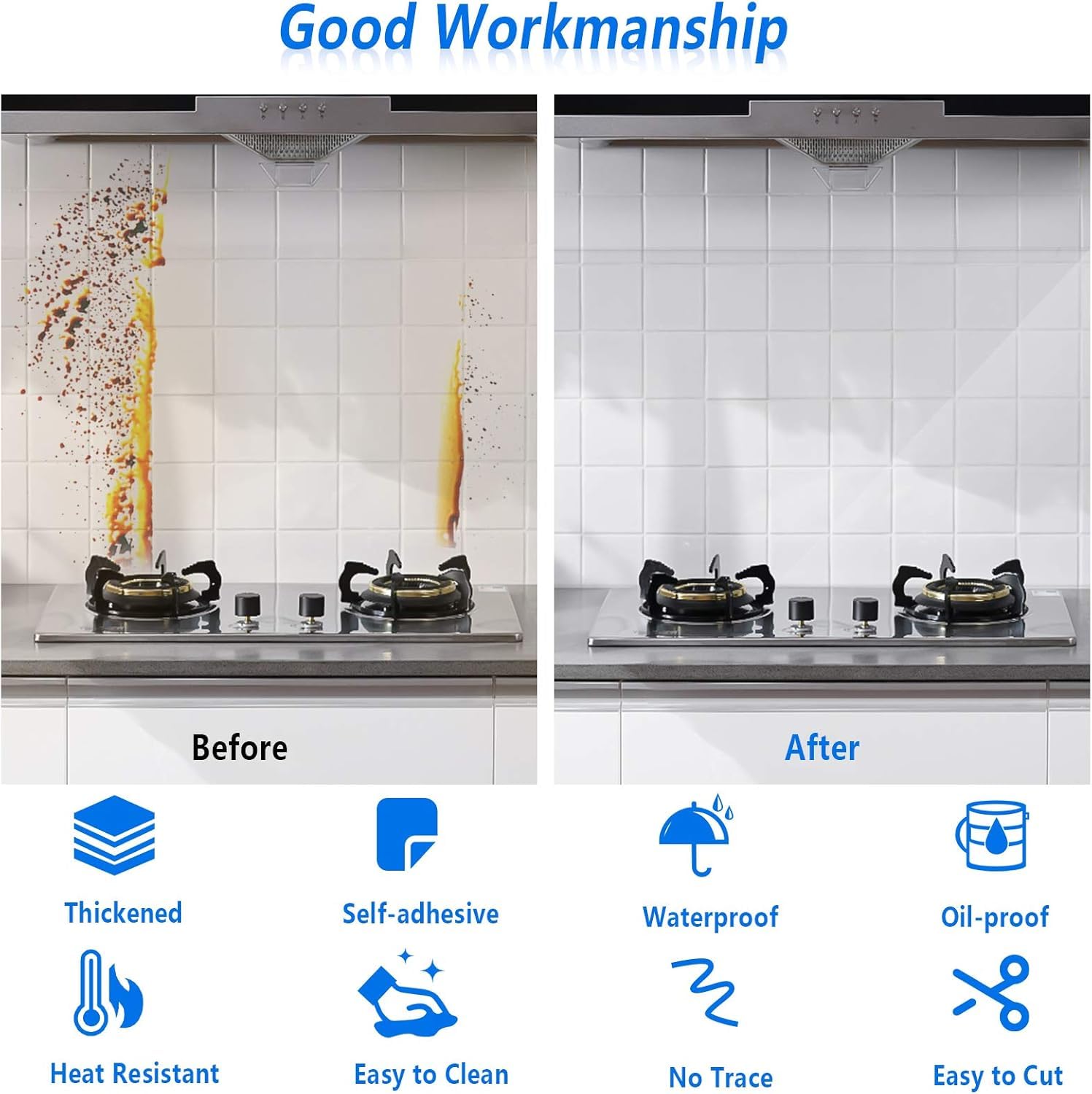 Transparent Wall Protection Sheet | Clear Self Adhesive Scratch & Stain Guard Film for Walls & Furniture | Crystal Clear Wall Protection Film || 61"x 254"cm 3