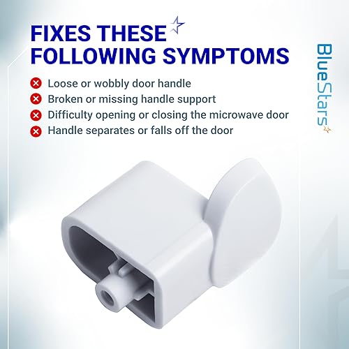 Miniatura 6 de BlueStars - Soporte para manija de puerta de microondas WB06X10943 - Compatible con microondas GE Hotpoint - Reemplaza AP5790057 3025054 PS8753758