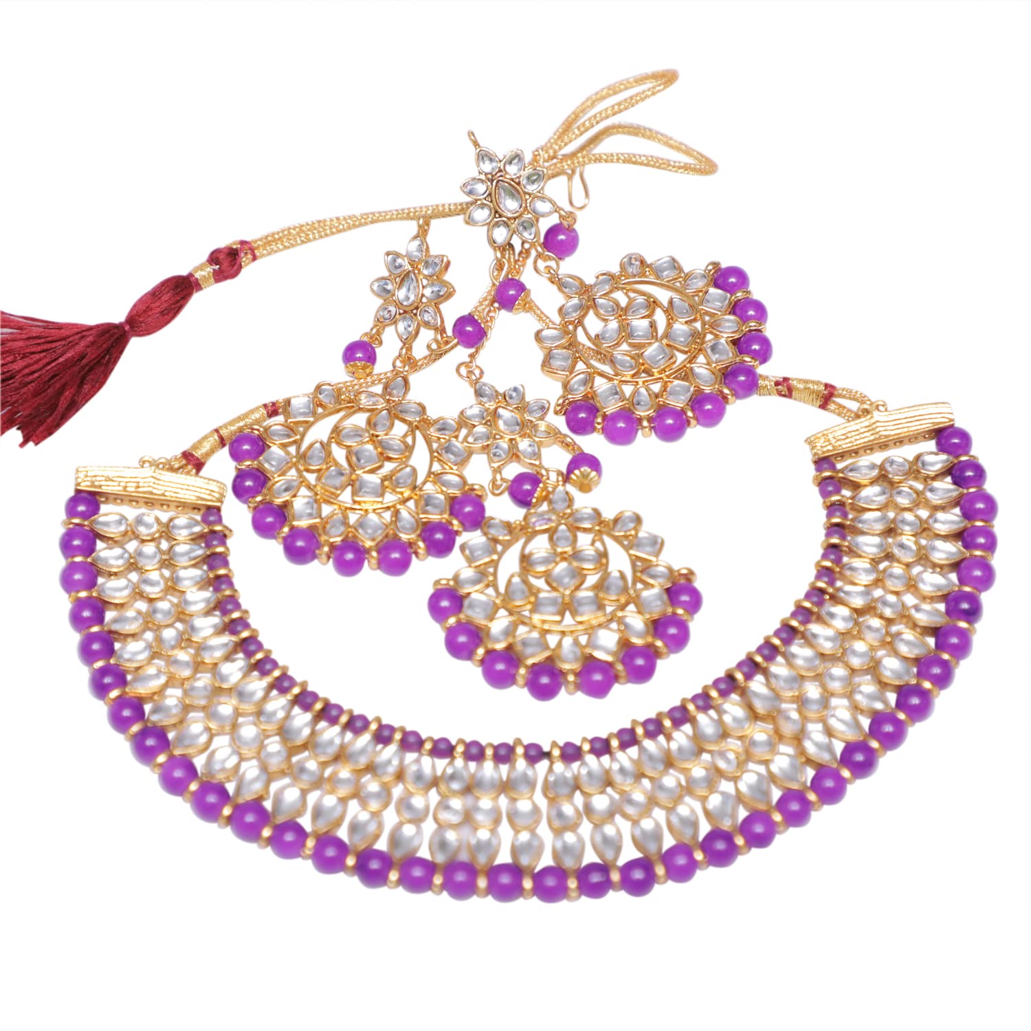 See full amazon price history chart for Swarajshop Gold Plated Purple Colour Wedding Necklace Set With Earrings For Women Swarajshop Gold Plated Purple Colour Wedding Necklace Set With Earrings For Women (B0BTMDSG48) Amazon Price History, Amazon Price Tracker