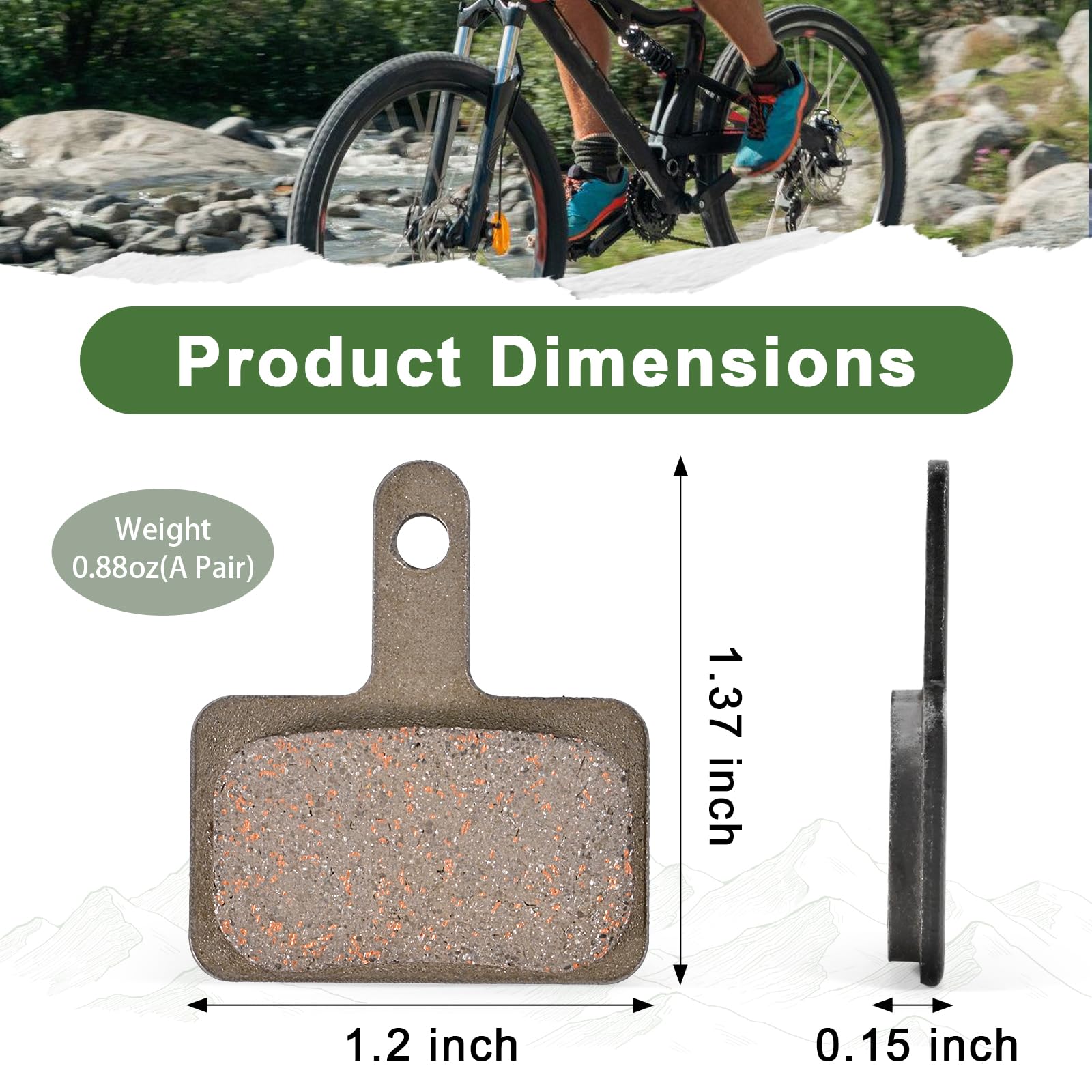Amazon.com: Aurora Racing 2 Pair Bicycle Disc Brake Pads, Mountain Bike  Disc Brakes Semi-Metallic for Mountain Bike Brake Pads, Bike Pads  Compatible with TRP Tektro Shimano : 運動和戶外活動
