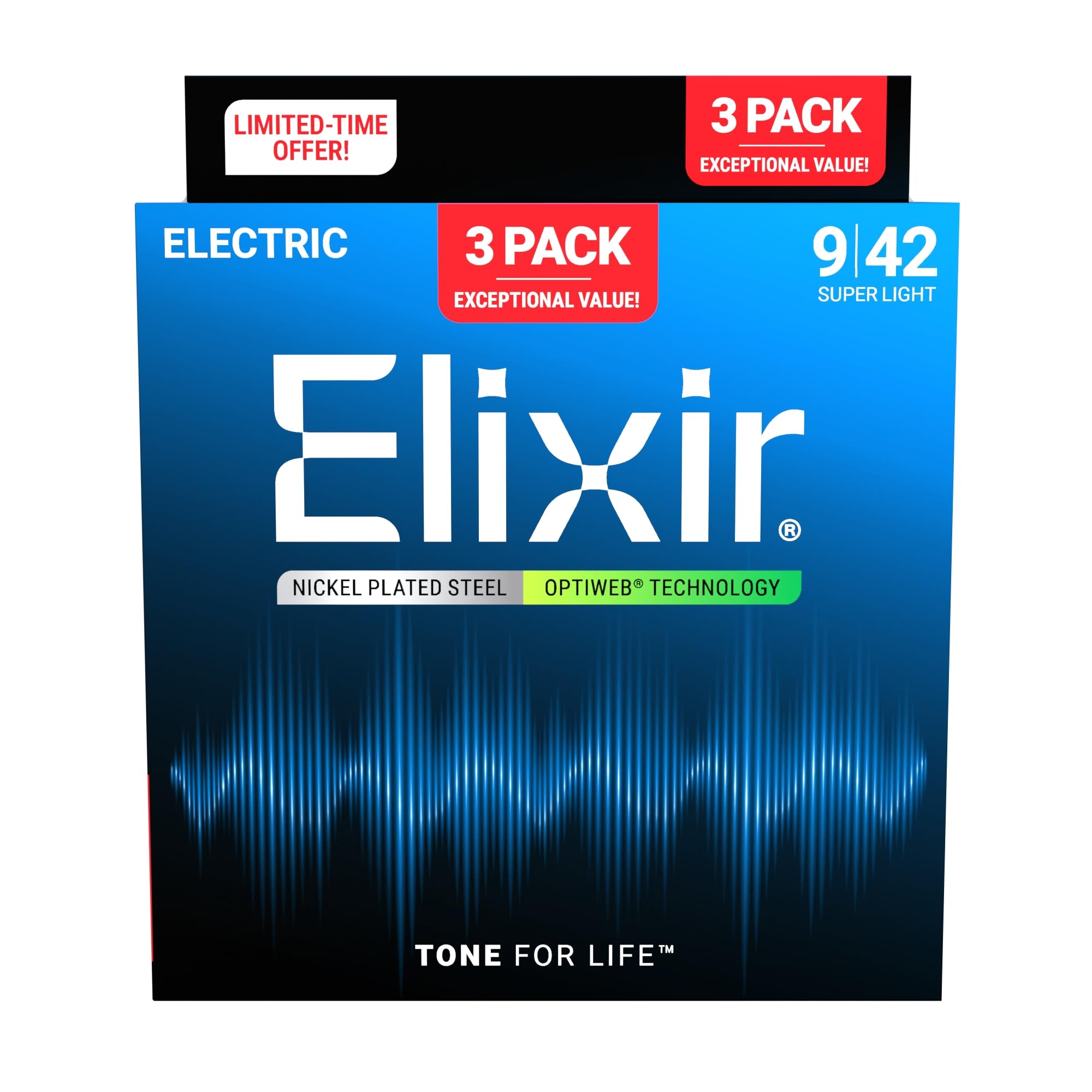 Amazon.co.jp: Elixir エリクサー エレキギター弦 3セット入り