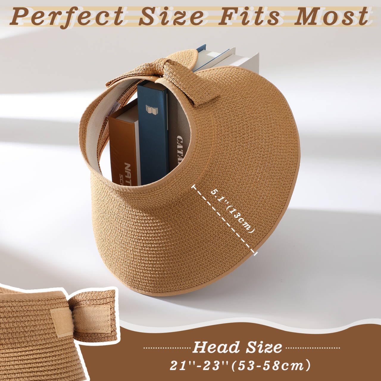 Sun Hats for Women, Wide Brim Straw Beach Hat for Women Foldable Floppy, Sun Hat UPF 50+ UV Protection