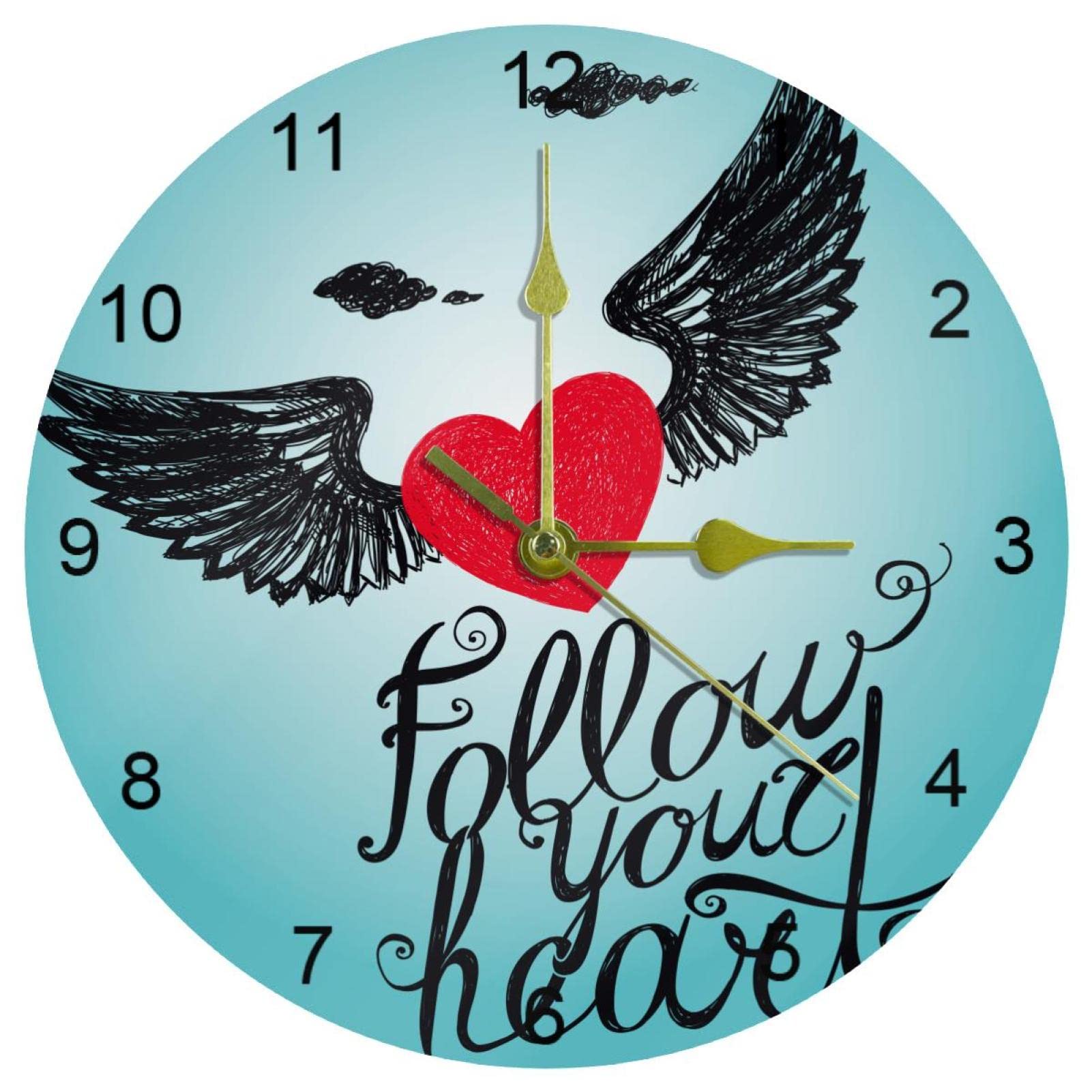 Horloge murale à quartz de 25.4 cm mécanisme sans bruit à pile pour bureau