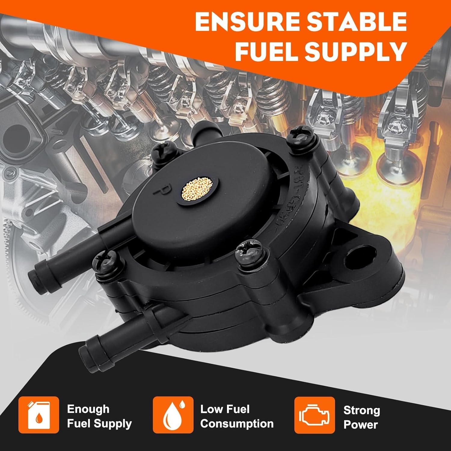 HIPA 24 393 04-S 24 393 16-S Fuel Pump Compatible with Kohler CH17-CH25 CV17-CV25 CH730-CH740 CV730-CV740 17HP-25HP Small Engine Fuel Pump Lawn Mower Replace 808492 808656 Vacuum Pump - Image 5