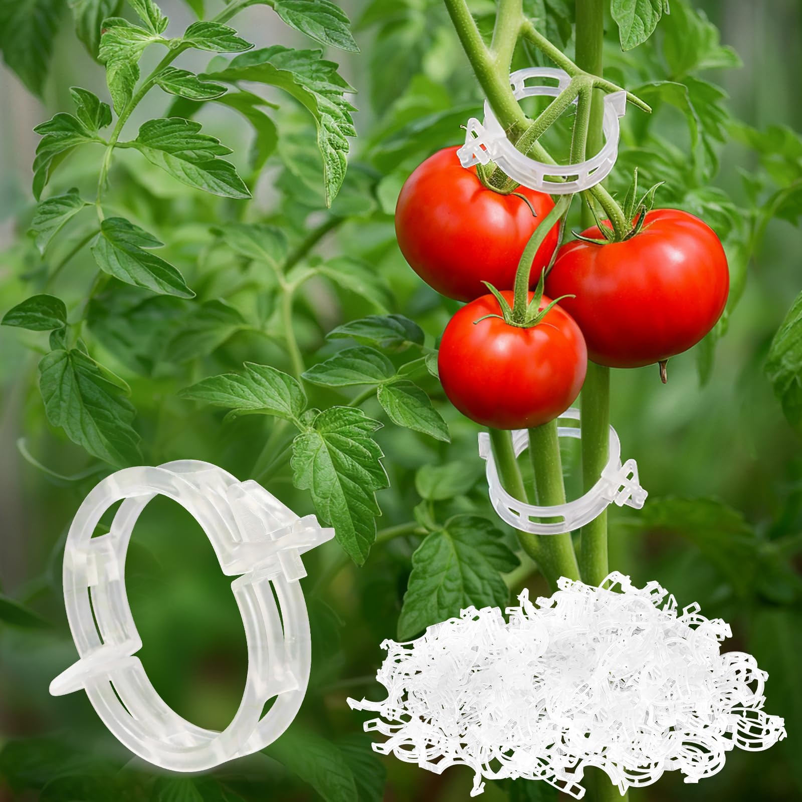Photo 1 of 300PCS Plant Support Clips, Reusable Tomato Clips for Climbing Plants