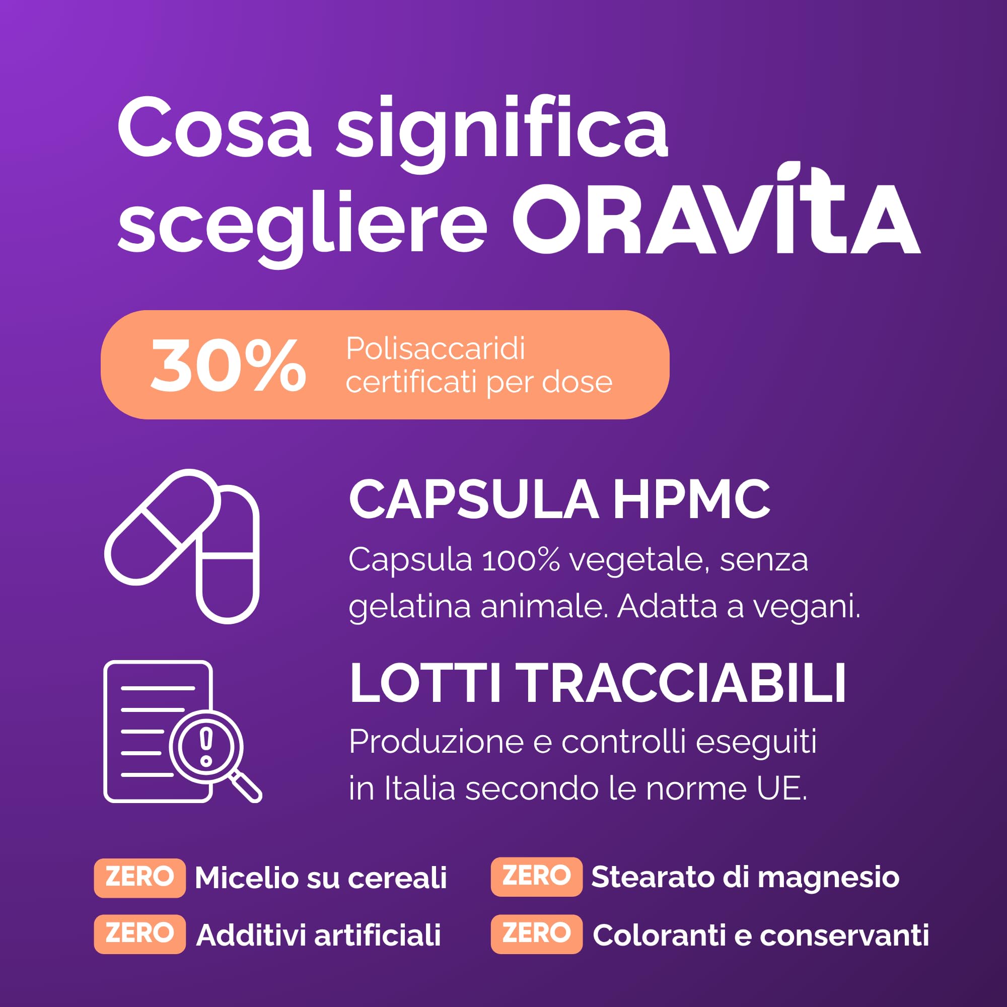 Lions Mane PURO da Frutto – Estratto Hericium Erinaceus 30% Polisaccaridi – 120 Capsule Veg – Integratore Memoria, Concentrazione, Focus e Difese Immunitarie – Fungo Criniera Leone 1110mg | Oravita