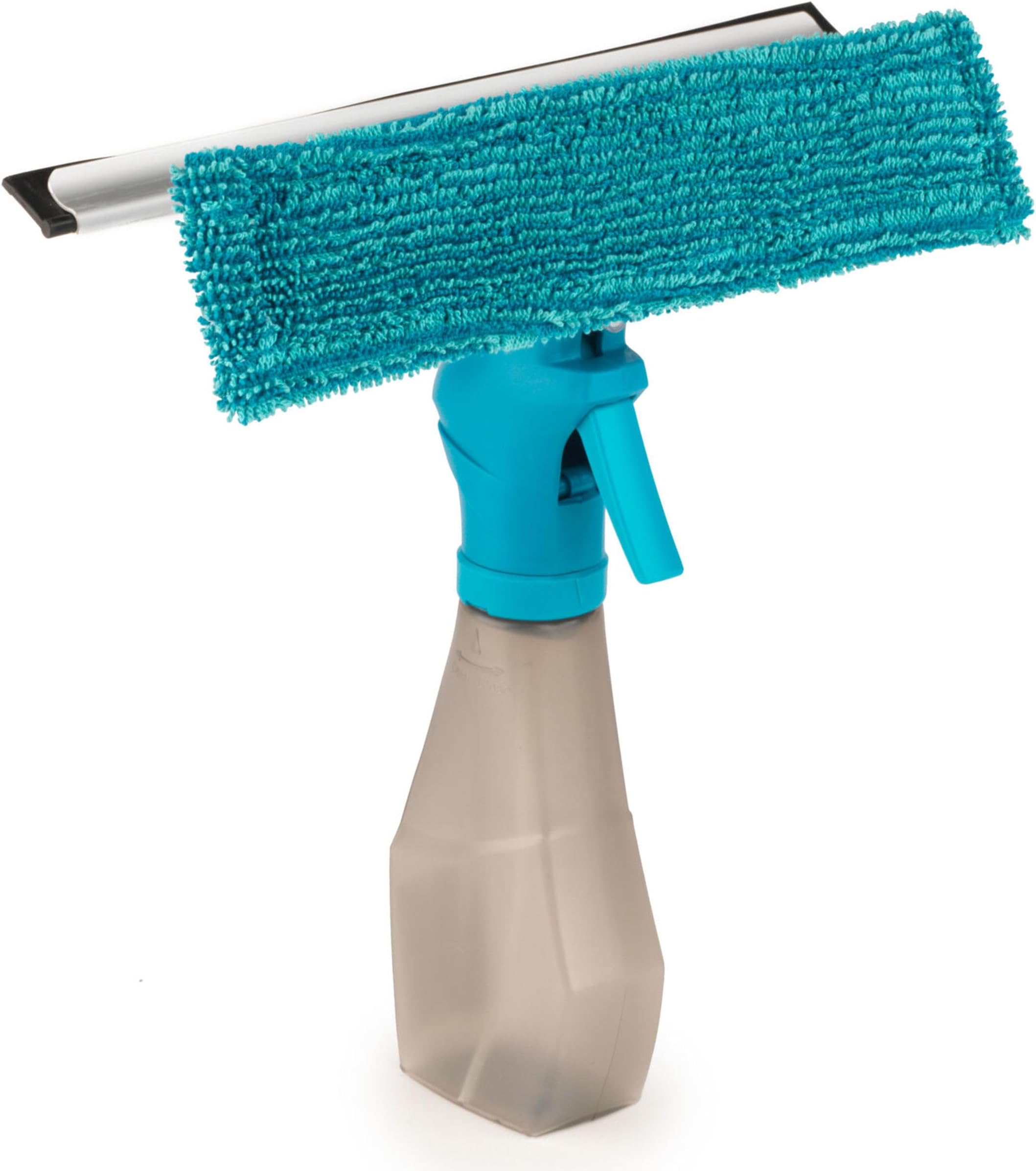 Beldray LA024275TQ Window Squeegee – Machine Washable Microfibre Pad & Scraper Wiper For Mirrors/Tiles/Shower Screens/Glass Cleaning, 200 ml Spray Bottle, Window Washing, Multipurpose Cleaner Kit