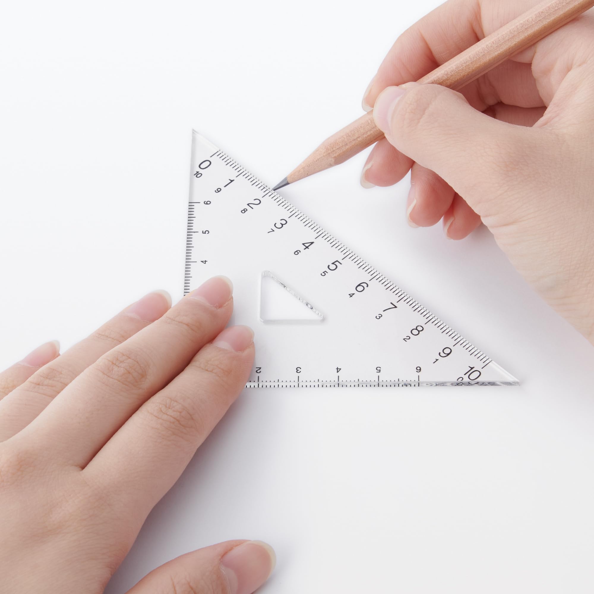 Amazon.co.jp: 無印良品 アクリル三角定規 45度 クリア 85×85×2mm