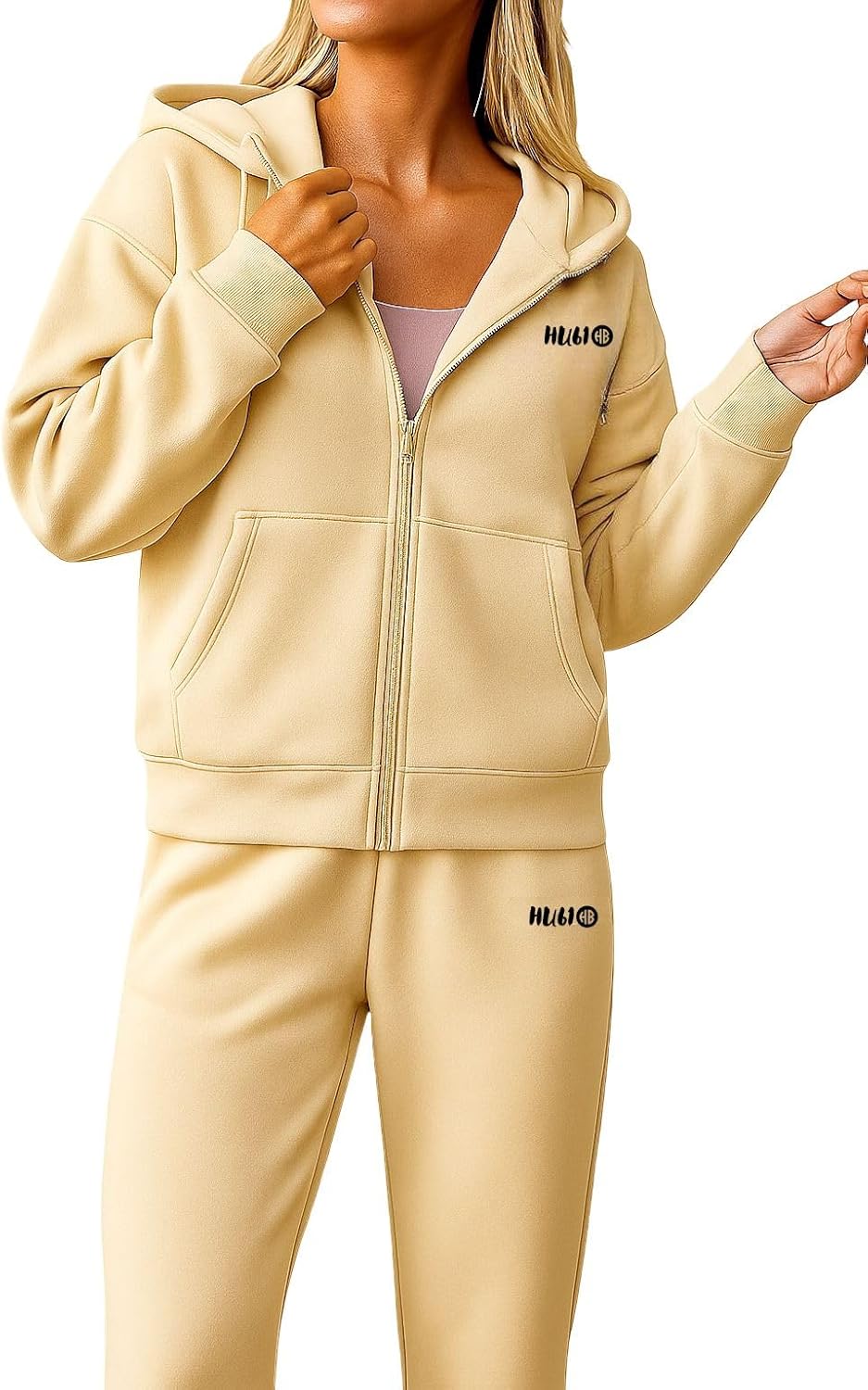 Women Cotton & Polyester Track Suit Set | Long Sleeve Womens 2 Piece Sets | Comfy Lounge Wear | Travel Outfits Women