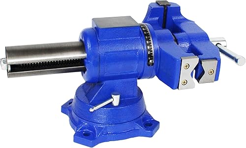 HFS (R) Tornillo de banco giratorio multiusos - Resistente - Base de bloqueo (4 pulgadas)