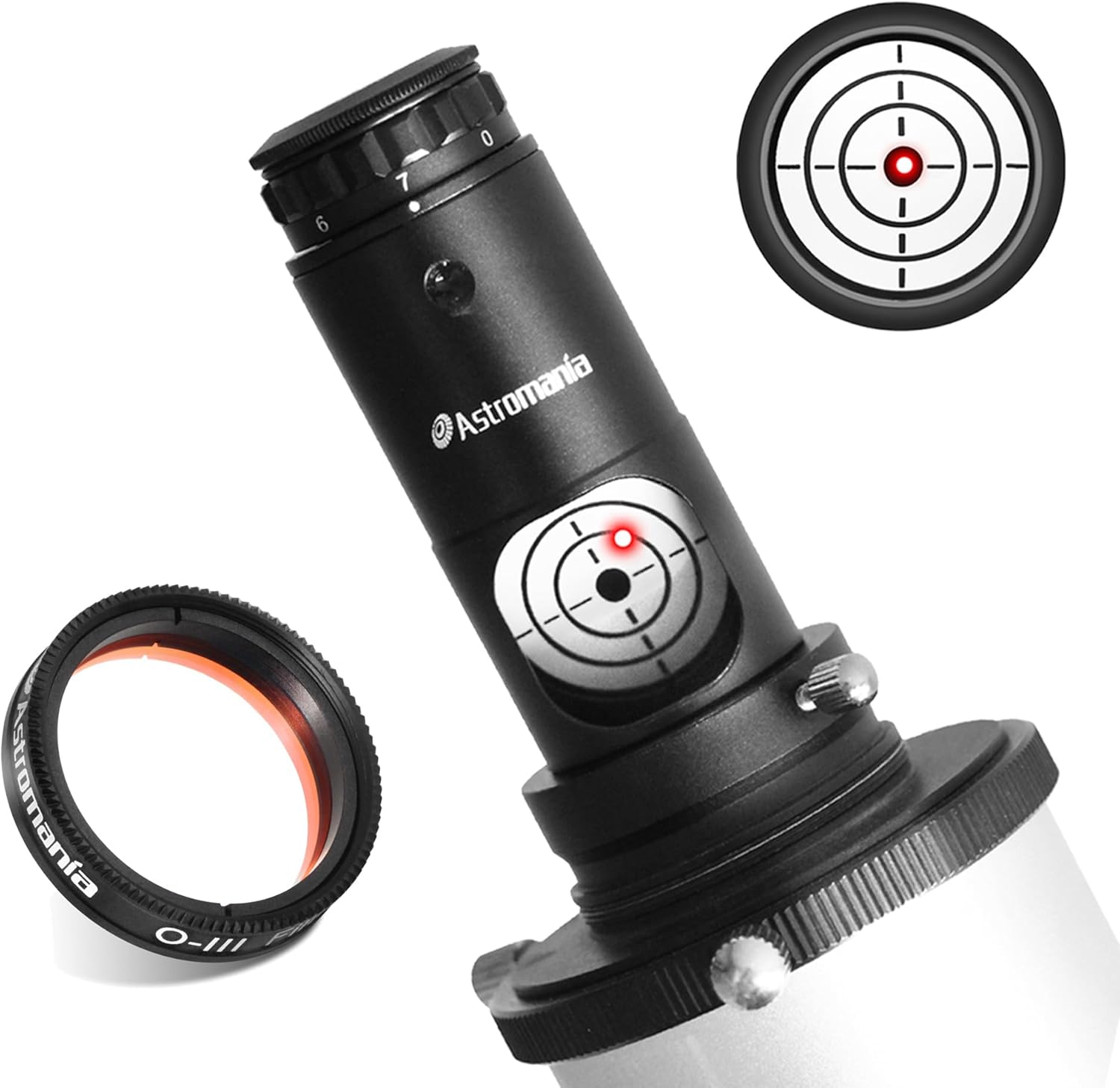 Astromania 1.25" O-III Filter - Bundle with - 1.25" Next Generation Laser Collimator