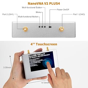 NanoVNA V2 PLUS4 Vector Network Analyzer with Filter Attenuator