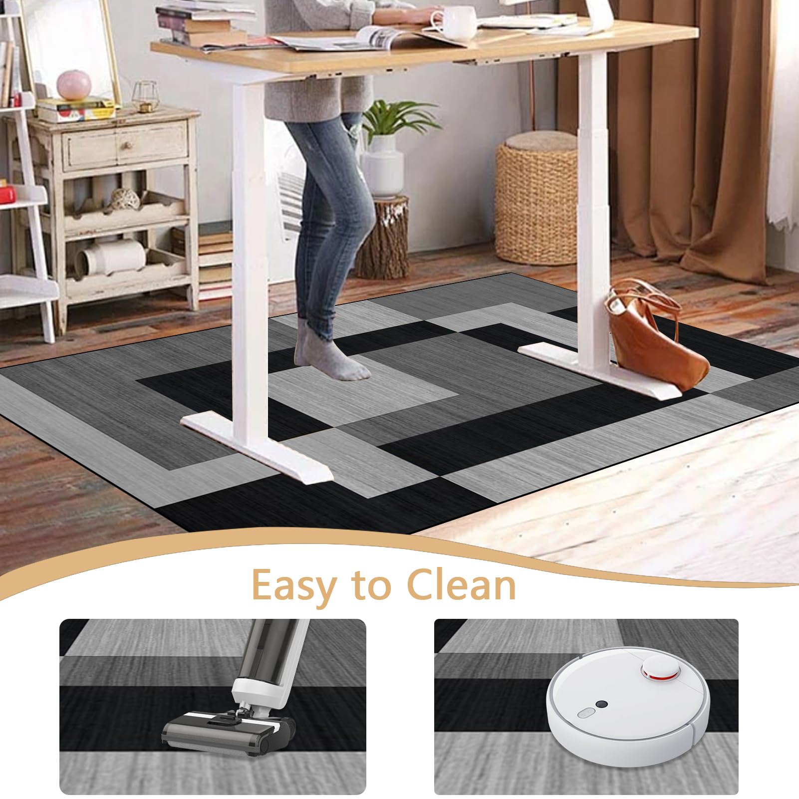 Alfombra Silla Escritorio Oficina Gamer Alfombra para Silla de Oficina para Suelos Duros Antideslizante Protector Suelo Silla Ruedas Alfombrilla de Protección para el Suelo para Parquet 90 x 120 cm