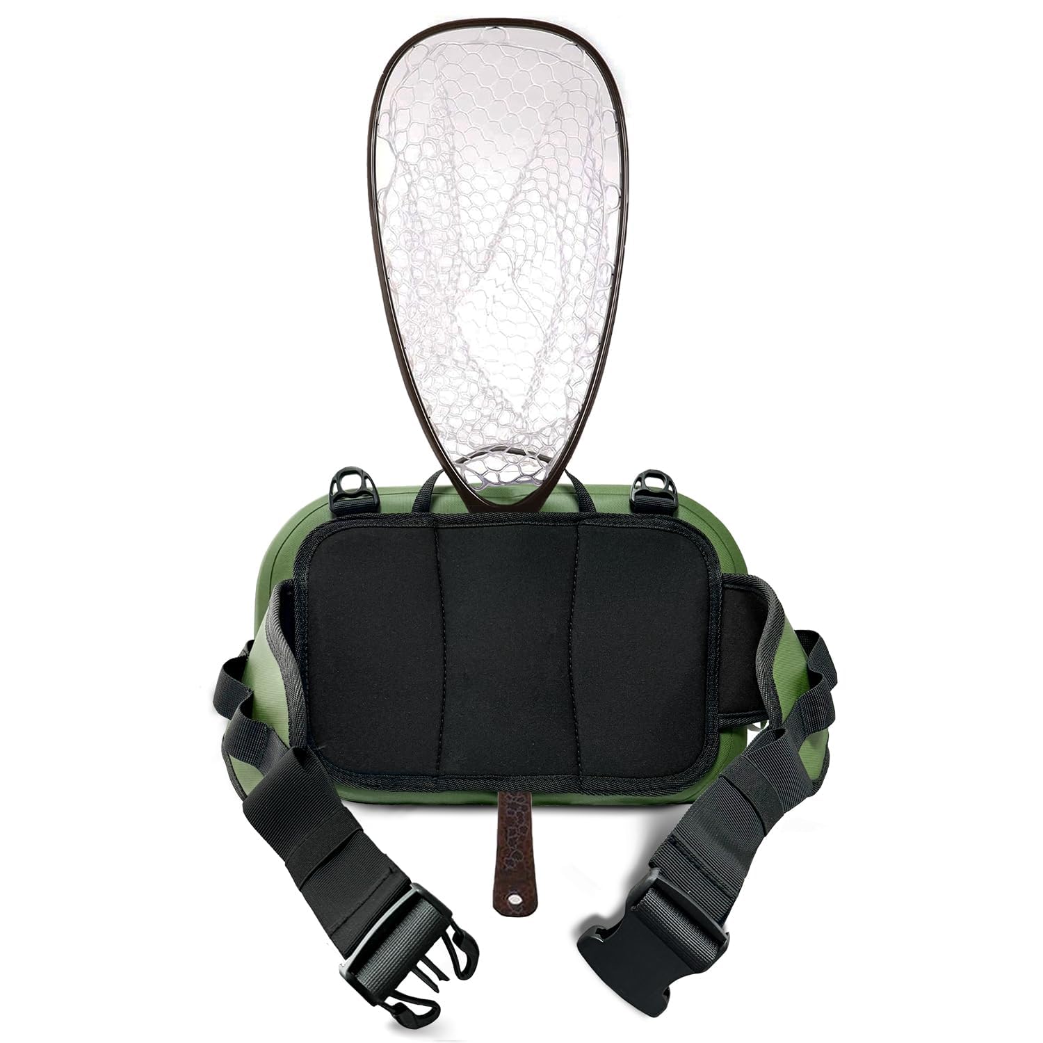 Buffalo Gear Wasserdichte Angelgürteltasche, 8,9 l, mit luftdichtem Reißverschluss, für Fliegenfischen, Kajak, Camping, Outdoor-Sport, Grün