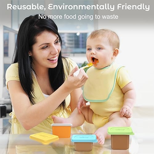 Miniatura 4 de Tapas de comida para bebés compatibles con contenedores de alimentos Gerber, tapas de silicona sin BPA para almacenamiento de alimentos para bebés,