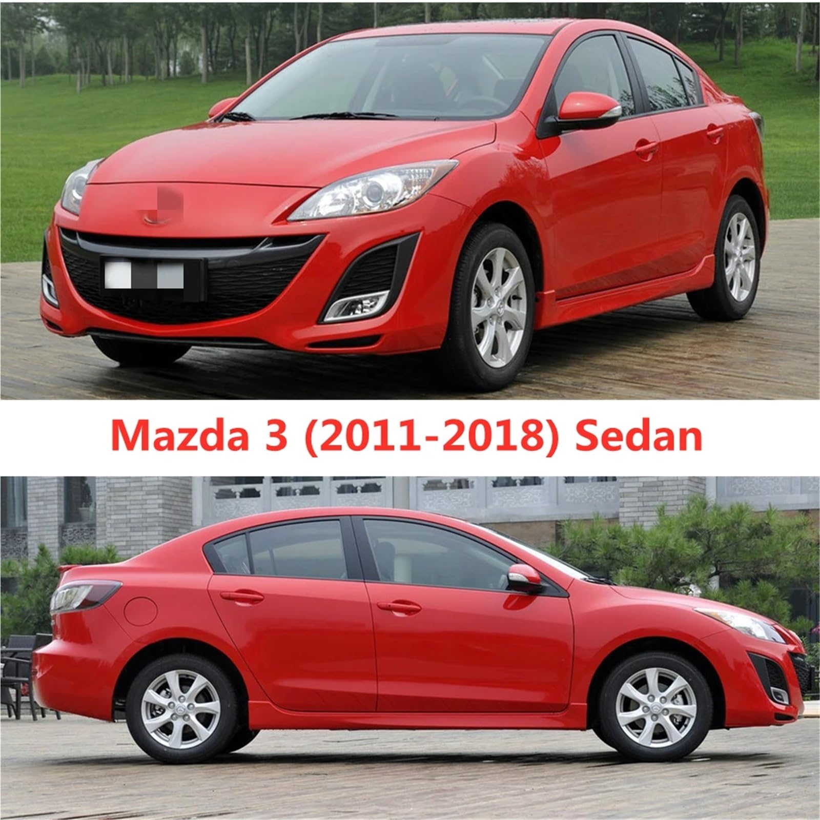 Car Wind Deflector Pasuje do Mazdy 3 2013-2018 Osłona przeciwdeszczowa, osłona przeciwsłoneczna, osłona przeciwwietrzna, smukła listwa wykończeniowa(For Hatchback)