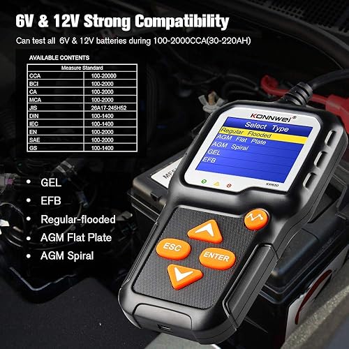 Miniatura 8 de Escáner KW850 OBD2 + probador de batería de coche KW650