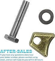 Vista 2 de Anclajes de escalera de piscina, PW Perma-Socket Wedge Assy para anclajes estilo Hanover - Bronce con perno, piezas de escalera de piscina se adapta