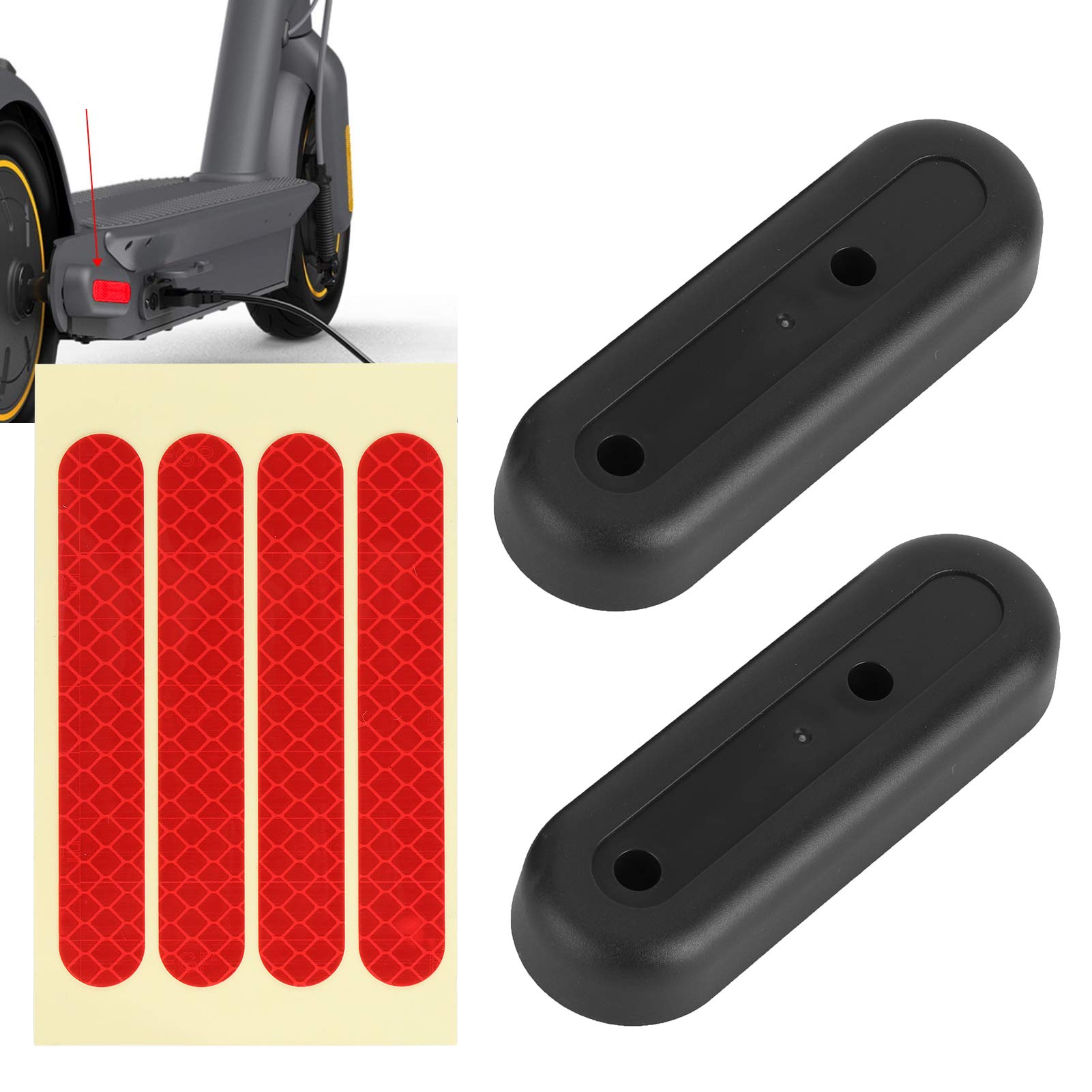 Demeras Copri Forcella Posteriore Per Scooter Elettrico Ninebot MAX G30 - Adesivi Riflettenti Gialli, Protezione E Decorazione
