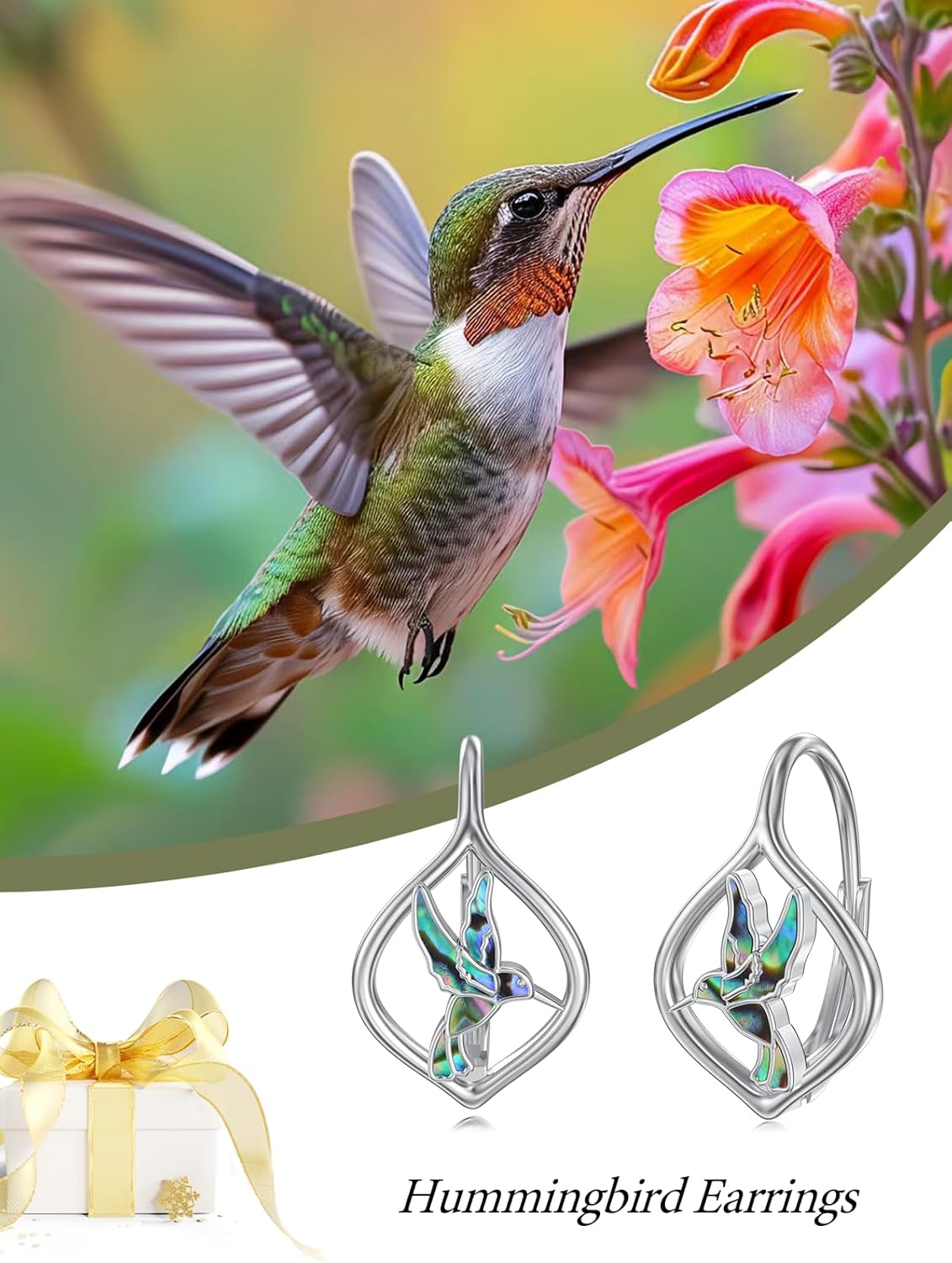 WINNICACA Leverback Earring for Women 925 Sterling Silver Dangle Drop Hoop Earrings for Women Her Daughter Wife Friend Birthday Anniversary Christmas Gift