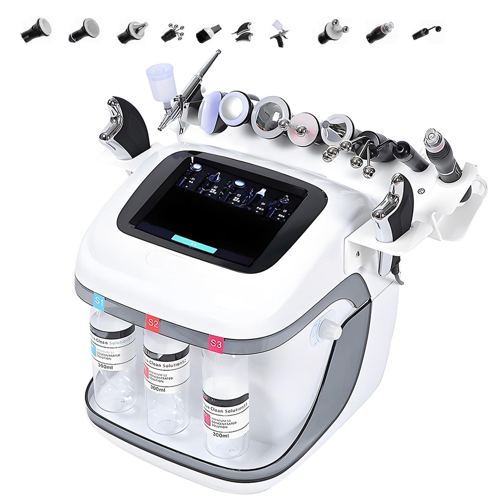 10 in 1 Hautpflegegerät Professionel,Gesicht Maschine mit LED-Anzeige