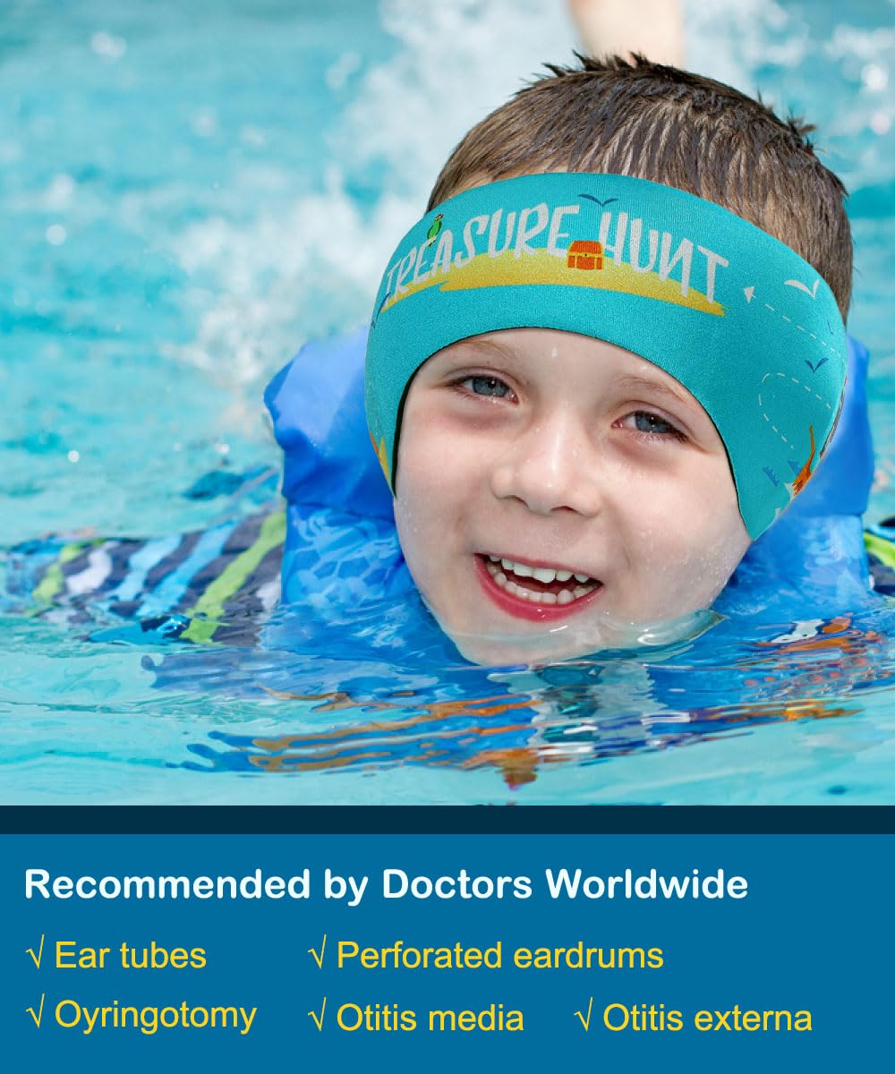 MoKo Swimming Headband for Kids Cute Swinmmers Headband Ear Band for Kids Keep Water Out Waterproof Ear Protection Band for Bathing Swimming Ear Band S Size - Image 2