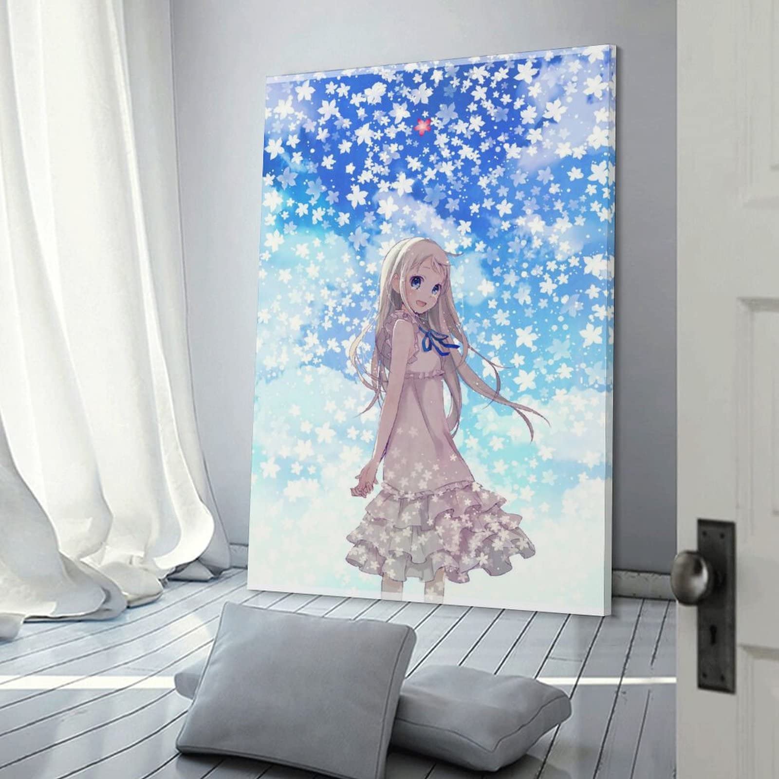 Amazon.co.jp: 絵画 あの花 めんま ポスター プリントアート 背景壁