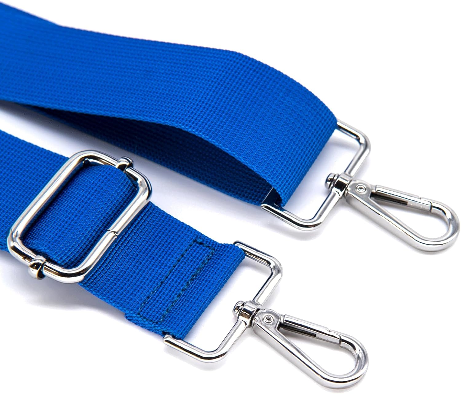 S&loyoe Purse Straps Replacement Crossbody Bag Strap Adjustable Wide Guitar Straps for Handbags 1.5inch (A Pure Blue Silver) - Image 3