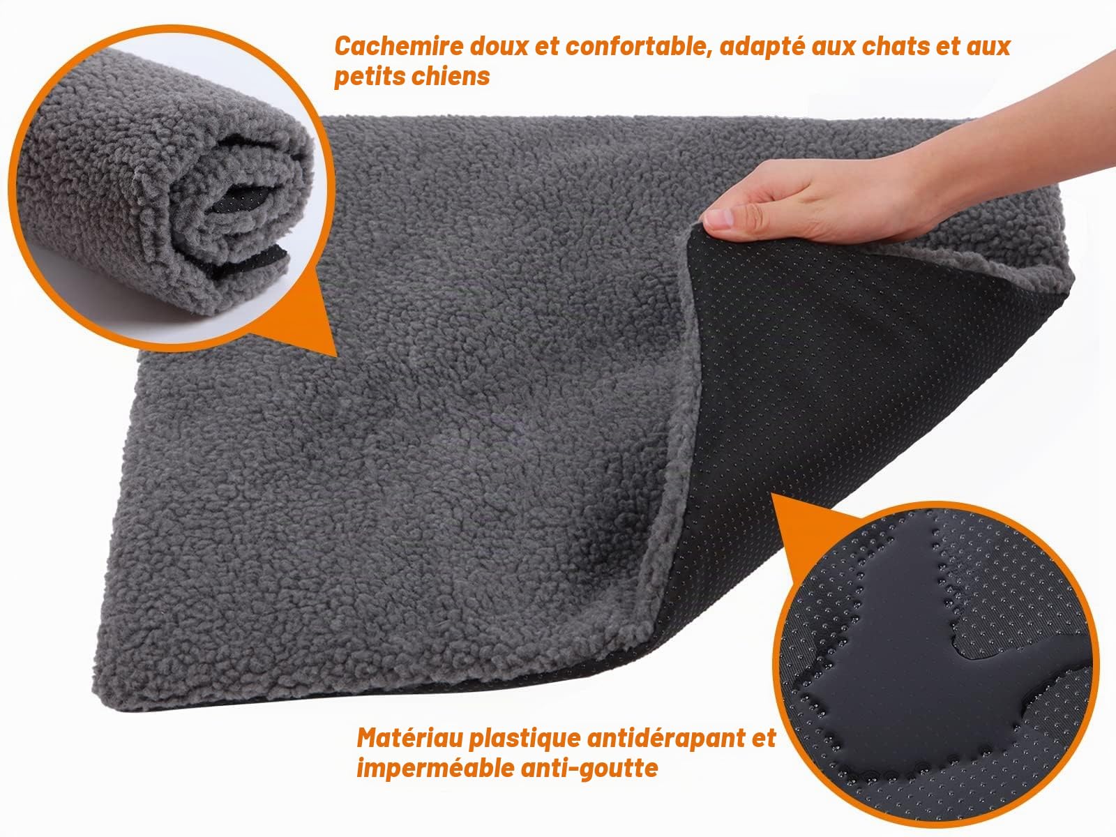 Maison de Chat d'extérieur avec Tapis, Maison de Chat Exterieur en Bois,Sauvage extérieure résistant aux intempéries, Petite Maison en Bois avec Tapis 42 x 51 x 43 cm (Gris)