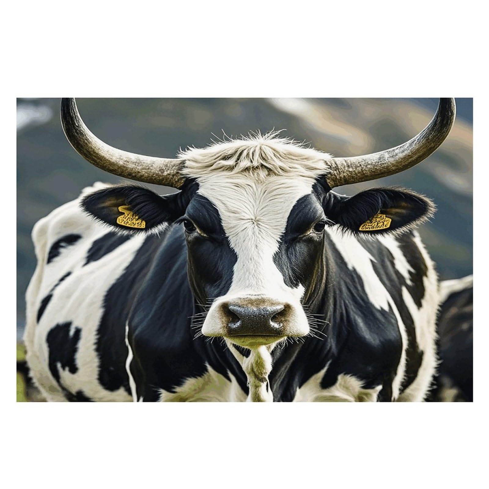Cow-png Placemats Wipeable Heat Resistant Table Mats Washable Flax Place Mats Elegant Cloth Non-Slip Placemat for Kitchen Dinning Party Table Decor 12 * 18 in