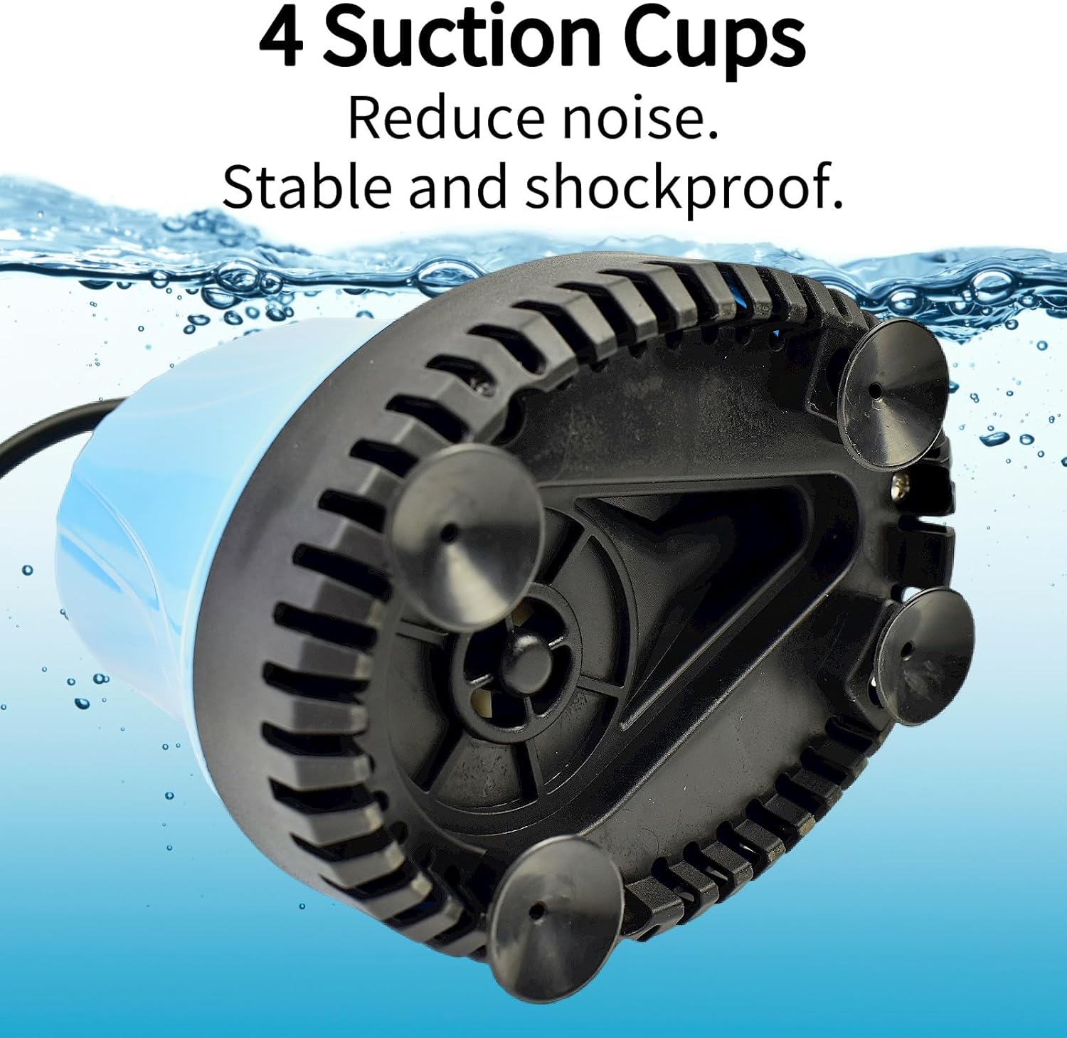 CONQUERALL Bottom Suction Pump CHA-809 4500L/H 95W 110V AC Water Pump with 3 Outlets for Garden Ponds,Aquariums,Waterfalls,Sea Water,Fresh Water