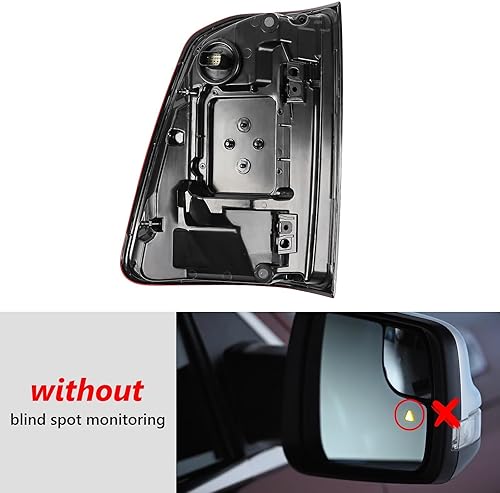 Miniatura 9 de Para Dodge Ram 1500 Conjunto de luz trasera 2019-2022 tipo LED y lente roja cromada interior derecha lado del pasajero luz trasera 55112992AC