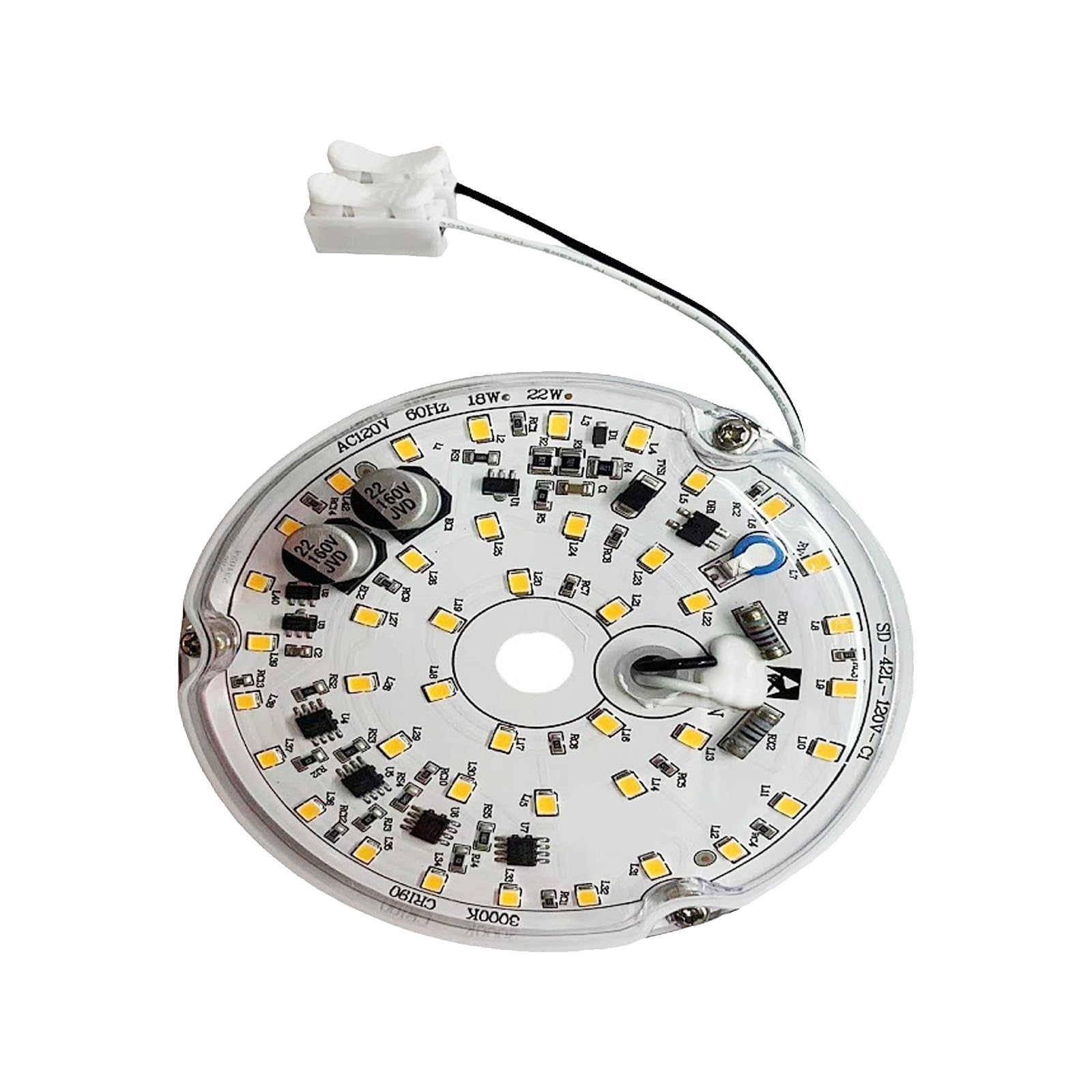 Beimus LED Ceiling Fan Light Replacement Panel 18W 1530LM 3 Color Temperature Dimmable LED Retrofits Light Board Panel Dimmable Retrofits Board