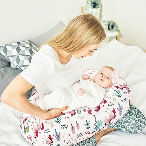 Miniatura 7 de Funda de almohada de lactancia, funda de almohada elástica y suave para bebés niños y niñas, fundas de almohada de lactancia materna para bebés