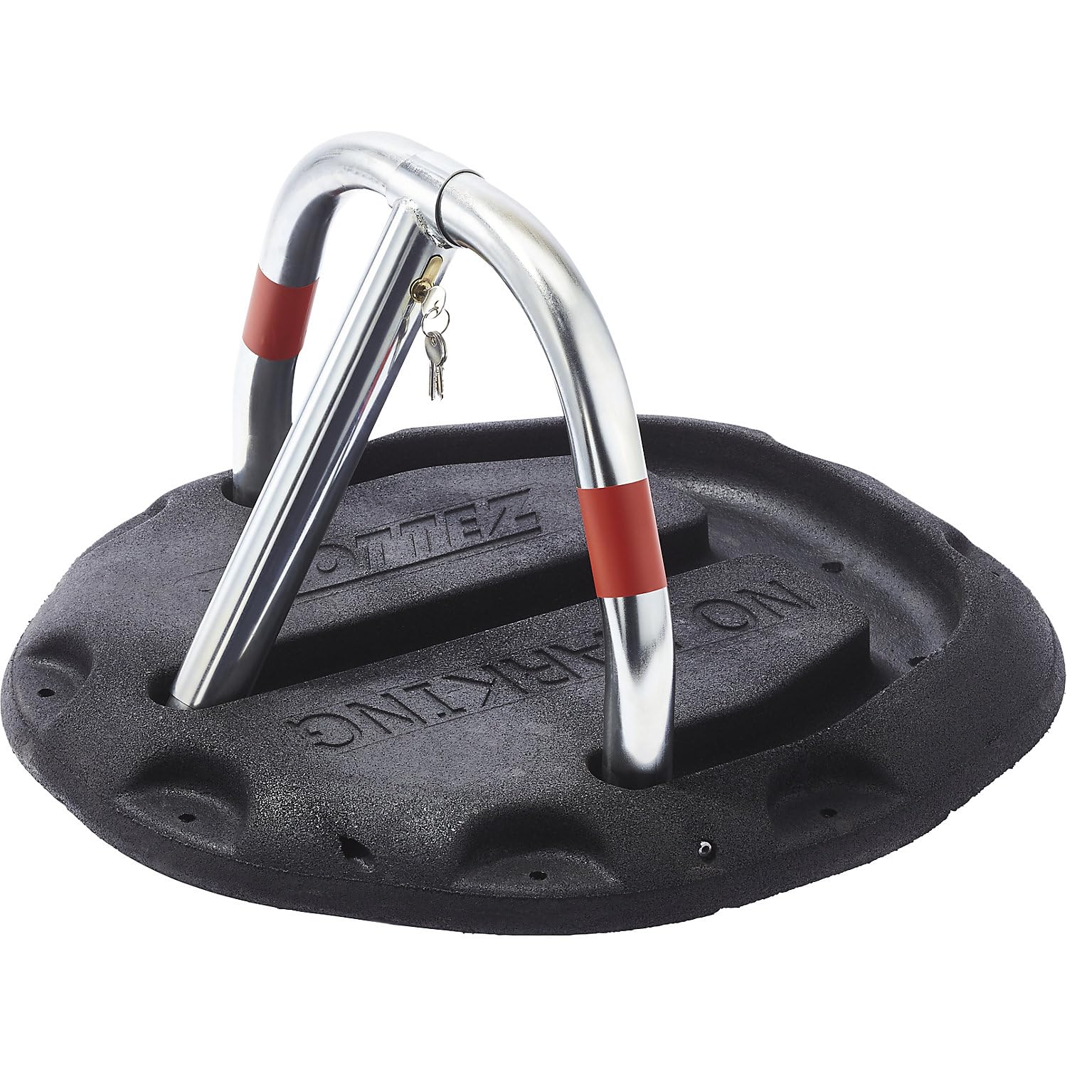 Mottez B296C Barrière Parking en Ruber Indéformable, 68, galvanisé, Rouge