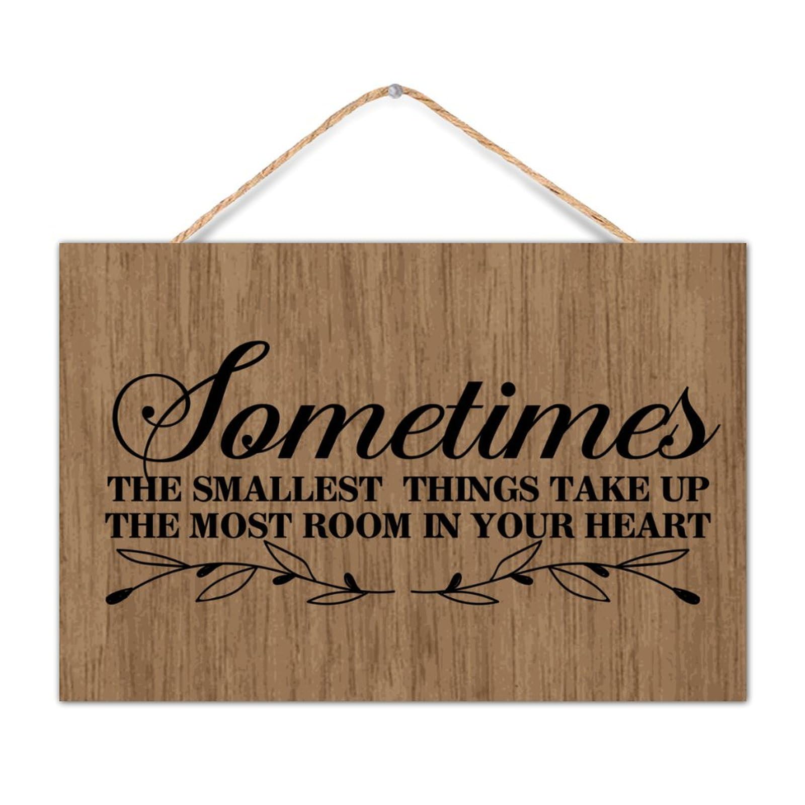 Custoncares Style Sometimes The Smallest Things Take Up The Most Room In Your Heart Wood Sign Gallery Wall Decor Modern Signs Vertical Wood Wall Sign For Dinning Room Kitchen Window 12X8in