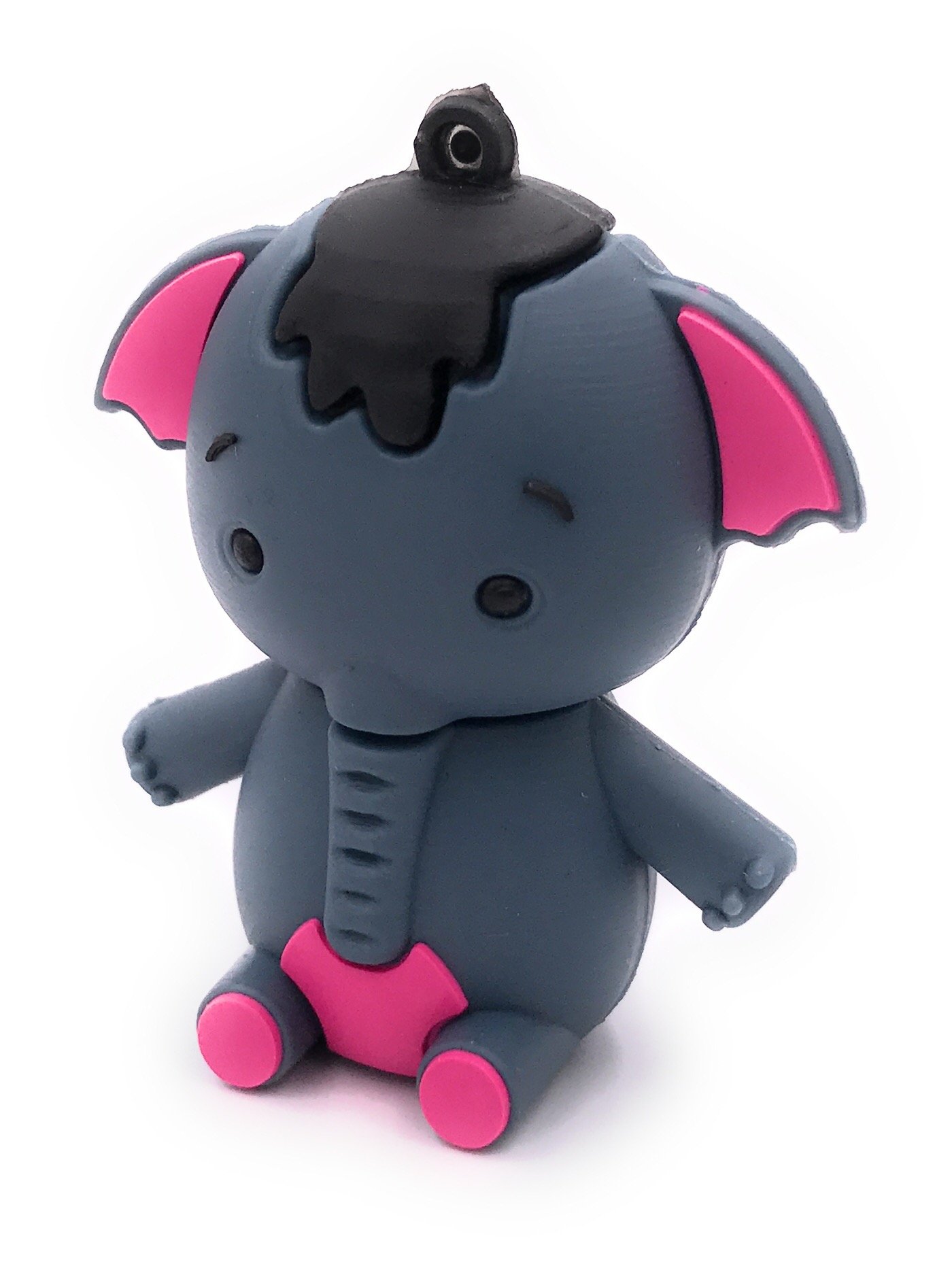 Clé USB 64 Go H-Customs éléphant bleu avec mémoire flash haute performance USB 3.0 - 3