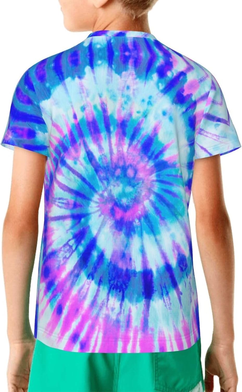 Tie Dye T-Shirts for Kids - Soft Breathable Short Sleeve Tee for Boys & Girls, Hippie Style Summer Top Casual Youth Tops - Image 3