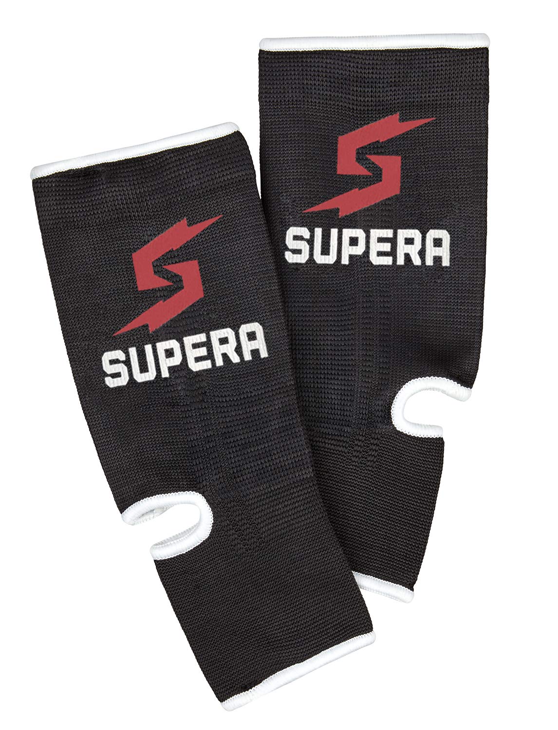 SUPERA Fußbandage für mehr Schutz beim Sport. Elastisch Bandage stütz das Fußgelenk. Die Sprunggelenk Bandage für Kickboxen, Muay Thai oder Laufen. 1 Paar - Zwei Fußgelenkbandagen