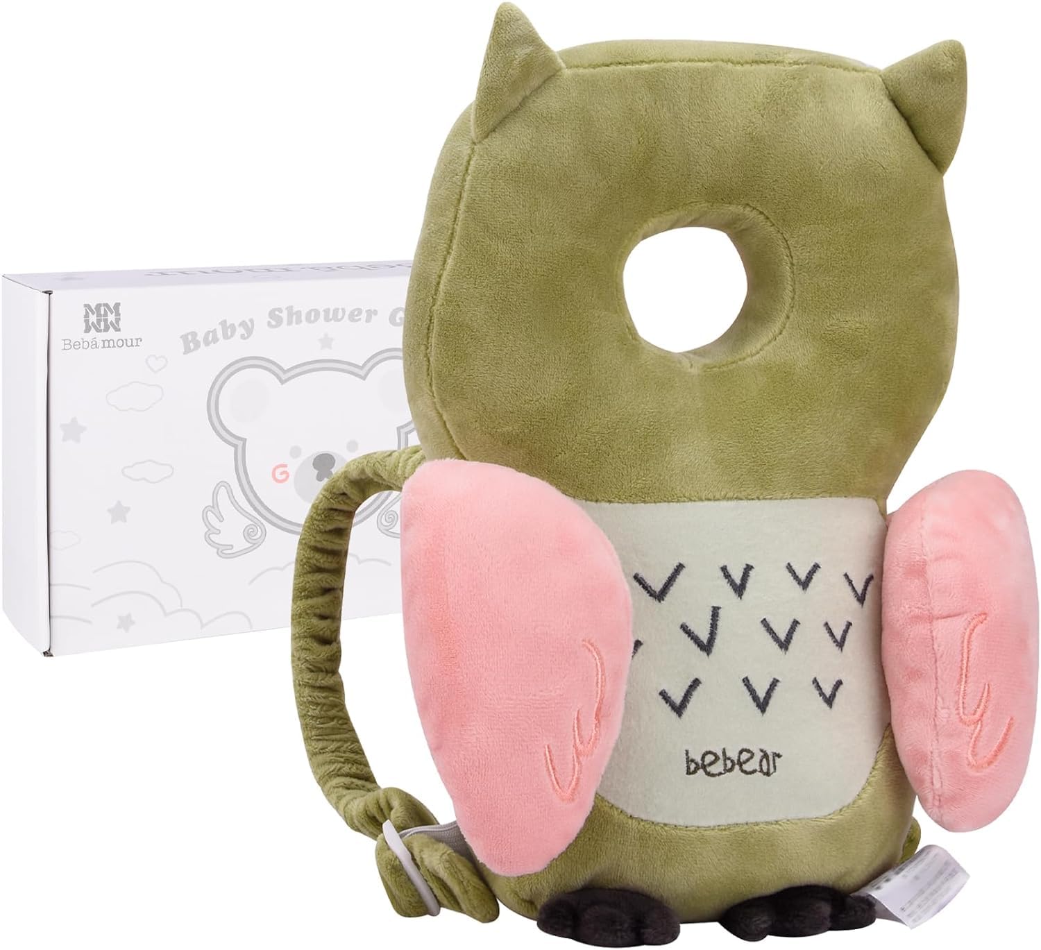 Bebamour Baby Kopfschutz Baby Sit Me Up Baby Sitz Kleinkind Baby Walking Kopfschutz Sicherheit Pads, einstellbare Säugling Kissen Rucksack für Baby Walkers,Grey Monkey