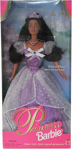Princesa Barbie Muñeca Morena Lavanda Vestido Teresa #18406 1997 Mattel disponible en Yaxa El Salvador