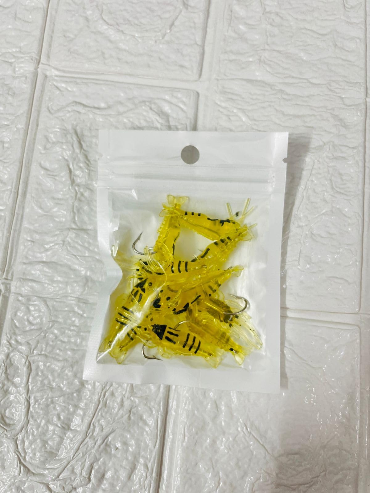 Shrimp Fishing Lure with Hook 10 pcs Pack Soft Artificial Prawn Bait for Freshwater Saltwater Fishing Glow Silicone Shrimp Lure for Bass Carp Trout Fishing Accessories (White) 3
