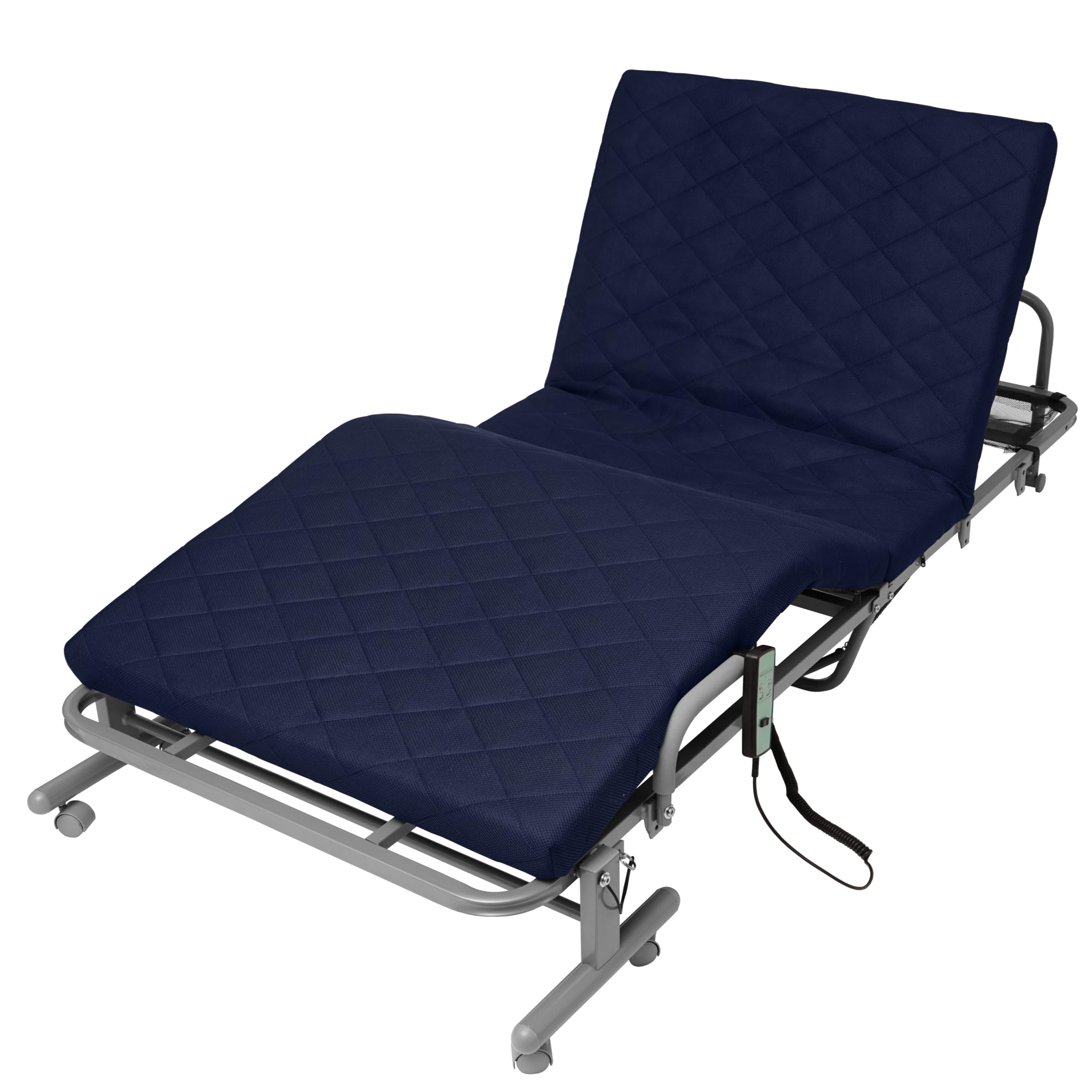 谷村実業 電動メッシュキルトベッド　ブラック 折りたたみ リクライニング 高反発 谷村実業 電動メッシュキルトベッドTAN-887 ブラック 折りたたみ