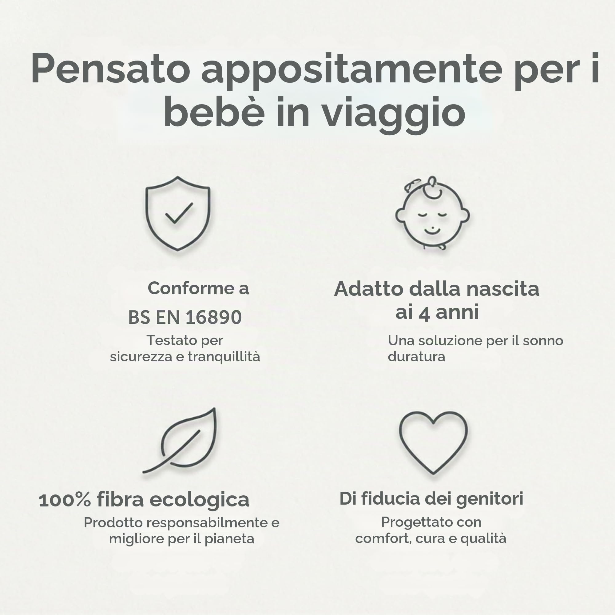 Baby Elegance Materasso per lettino da viaggio, 70 x 100 x 3 cm, design pieghevole in fibra ecologica, fodera, borsa per il trasporto, costruzione traspirante, nucleo di supporto